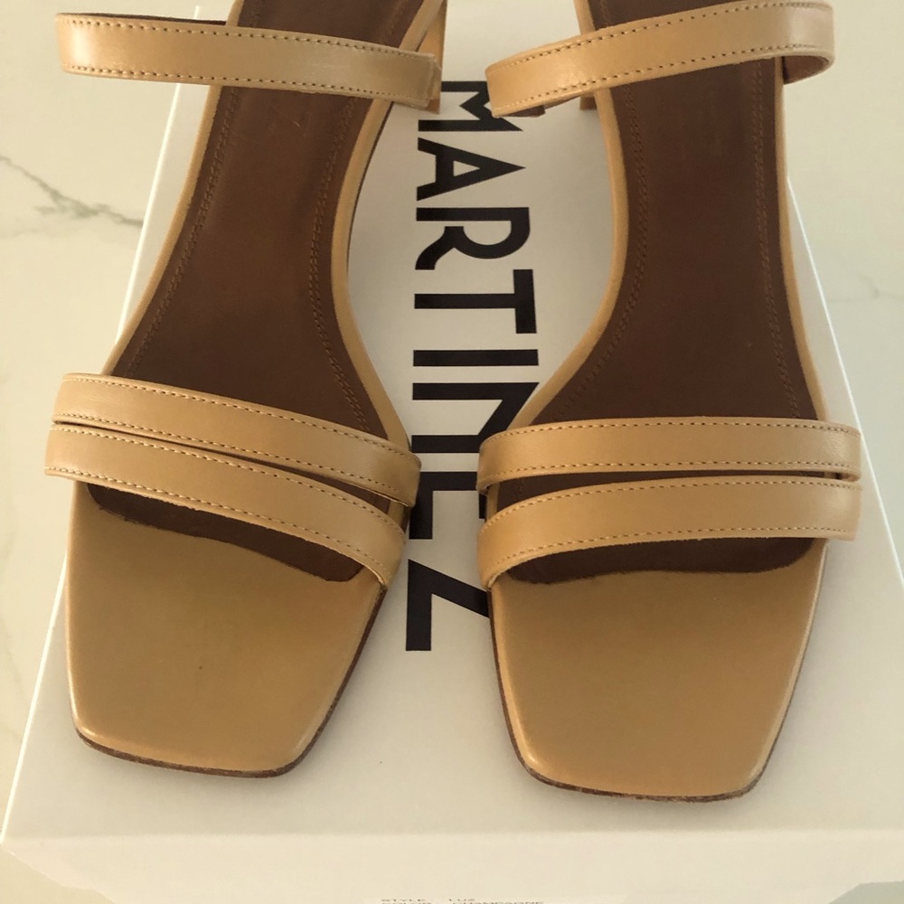 Italian soft leather. Martinez Leather Sandals. Beautiful Champagne color